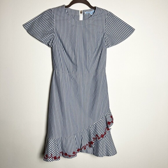 Draper James Blue and White Striped Dress - Picture 2 of 15